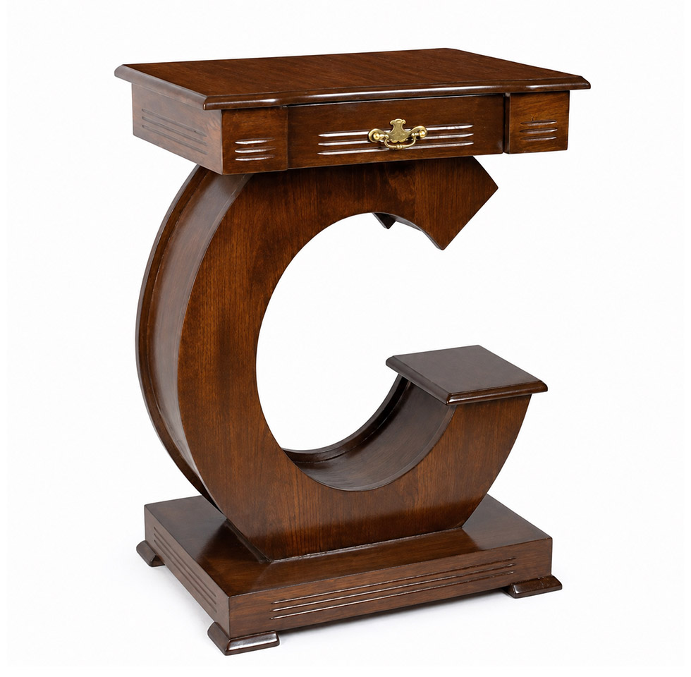 میز تلفن چوبی شکل G کد 305